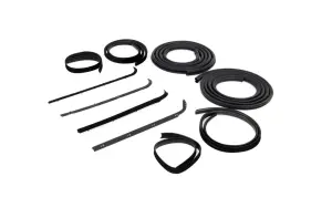 Front Door Seal Kit - 10pcs - Channels/Div Bars/Felts/Door Seals - 71-72 F100 F250 F350 Pickup - Image 2 of 3