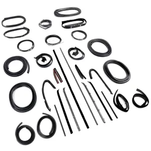 Weatherstrip Kit Full - w Chrome Reveal Lock Strip - 30 pcs - 76-77 Chevy GMC CK Blazer  Jimmy (30 pcs) - Image 3 of 3