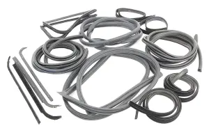 1971 Ford F350 Complete Weatherstrip Seal Kit (14pcs) - 71-72 F-Series Pickup w/ Weatherstrip Trim Groove