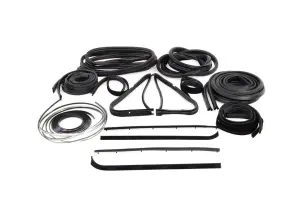 Complete Weatherstrip Seal Kit (18pcs) - 77-79 F-Series Pickup w/ plastic chrome windshield trim - Image 1 of 3