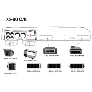Dash Air Vent Adaptor - Center LH - 73-91 Chevy GMC CK Truck Blazer Jimmy Suburban - Image 5 of 5