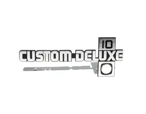 Front Fender Emblem - Custom Deluxe 10 - Pair - 81-91 Chevy C10 Pickup Blazer Suburban - Image 1 of 3