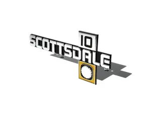 Front Fender Emblems - Scottsdale - Pair - 81-88 Chevy C10 Pickup Blazer Suburban - Image 2 of 3