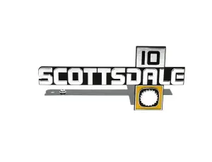 Front Fender Emblems - Scottsdale - Pair - 81-88 Chevy C10 Pickup Blazer Suburban - Image 1 of 3