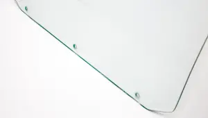Door Glass with 3 Holes - Clear - LH - 65 Chevelle GTO Malibu Convertible - Image 2 of 3