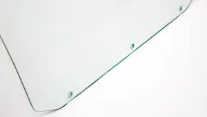 Door Glass with 3 Holes - Clear - RH - 65 Chevelle GTO Malibu Convertible - Image 2 of 3