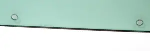 Door Glass with 3 Holes - Green Tint - RH - 65 Chevelle GTO Malibu Coupe - Image 2 of 2