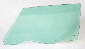 1972 Oldsmobile 442 Door Glass with 8 Holes - Green Tint - LH - 70-72 GM A-Body Coupe and Convertible 70-72 Grand Prix