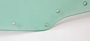 Door Glass with 8 Holes - Green Tint - RH - 70-72 GM A-Body Coupe and Convertible 70-72 Grand Prix - Image 4 of 4