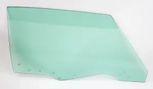 1972 Oldsmobile 442 Door Glass with 8 Holes - Green Tint - RH - 70-72 GM A-Body Coupe and Convertible 70-72 Grand Prix