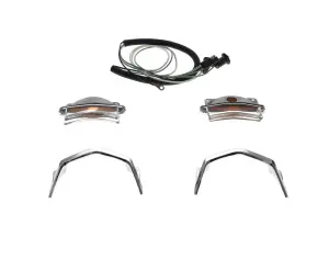 Hood Scoop Complete Bezel and Lamp Assemblies w/ Wiring Harness - Pair - 67 Fairlane GT - Image 2 of 3