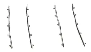 Front Door Beltline Window Felts (4pcs) - 1956 Ford F100 F250 - Image 2 of 3