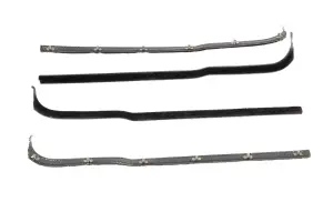 1964 Ford F350 Front Door Beltline Window Felts - Black - 4pcs - 61-66 Ford F100 F250 F350 Pickup