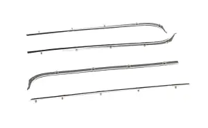 Front Door Beltline Window Felts - Chrome - 4pcs - 67-70 F-Series Pickup - Image 3 of 3