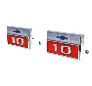Front Fender Emblems - &quot10" - Pair - 1966 Chevy C/K Pickup Truck Suburban - Image 2 of 3