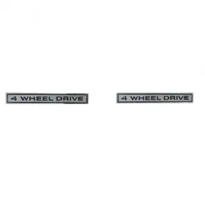 Front Fender Emblems - 4 WHEEL DRIVE - Pair - 68-72 GMC CK Pickup Truck - Image 1 of 3