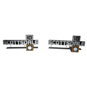 Fender Emblems - Scottsdale 10 - Pair - 81-87 Chevy CK Truck - Image 1 of 3