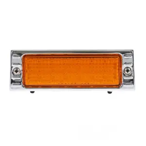 Park Lamp Assembly - LED - Amber - Chrome Bezel - 47-53 Chevy Truck Suburban - Image 1 of 4