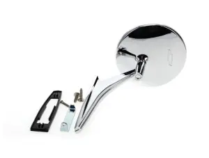 Outside Door Mirror - Round with Bowtie - 67 Camaro 66-72 Chevy II Nova 66-68 Chevelle El Camino - Image 1 of 3