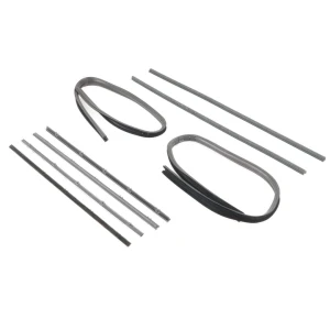 Front Door Window Channel Kit - Chrome Bead Felts - 67-72 Chevy GMC CK Suburban - Image 2 of 6