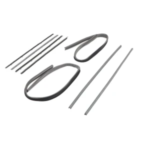 Front Door Window Channel Kit - Chrome Bead Felts - 67-72 Chevy GMC CK Suburban - Image 3 of 6