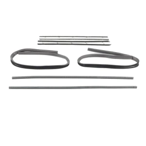 Front Door Window Channel Kit - Chrome Bead Felts - 67-72 Chevy GMC CK Suburban - Image 4 of 6