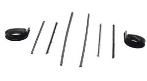 Rear Door Window Channel Kit - 6pcs - Chrome Bead Felts - 67-72 Chevy GMC CK Suburban - Image 2 of 3