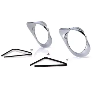 Headlamp Bezels with Seals - Pair - 55-57 Chevy GMC Pickup Truck Suburban - Image 2 of 4
