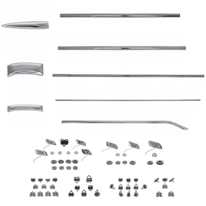 Side Trim Molding Set - 16 pcs with clips -62-66 Chevy CK Shortbed Fleetside Truck - Image 1 of 17