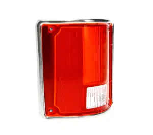 Tail Lamp Lens - with Chrome trim - LH - 73-91 Chevy GMC C/K Truck Fleetside Pickup Blazer Jimmy Suburban - Image 2 of 3