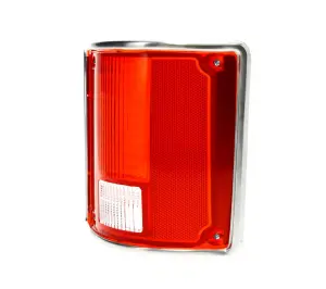 Tail Lamp Lens - with Chrome trim - RH - 73-91 Chevy GMC C/K Truck Fleetside Pickup Blazer Jimmy Suburban - Image 2 of 3