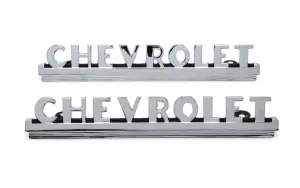 Hood Side Emblems - Pair - CHEVROLET - 49-52 Chevy Pickup Suburban - Image 1 of 3