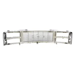 Grille Shell - Chrome Silver Black - Dual Headlight - 88-93 GMC CK Pickup Suburban - Image 3 of 4