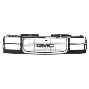 Grille Shell - Chrome/Black - Dual Headlight - 94-98 GMC CK Pickup SUV - Image 1 of 4