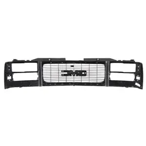 Grille Shell - Chrome/Black - Dual Headlight - 94-98 GMC CK Pickup SUV - Image 3 of 4