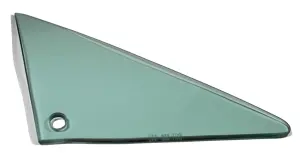 Vent Glass - Green Tint - LH - 66-67 GM A-Body Coupe & Convertible - Image 2 of 3