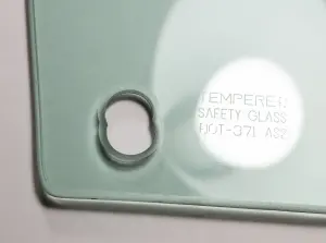 Vent Glass - Green Tint - LH - 67 Camaro Firebird - Image 3 of 3