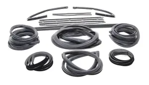 Weatherstrip Kit - Full - w/ Trim Groove - w/ Small Back Glass - w/ Black Beltline - 67 Chevy GMC C/K Pickup Truck - Image 3 of 3