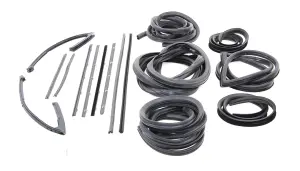 Weatherstrip Kit - Full - w/ Trim Groove - w/ Small Back Glass - w/ Black Beltline - 67 Chevy GMC C/K Pickup Truck - Image 2 of 3
