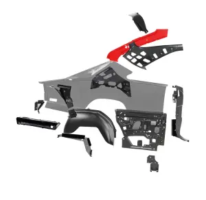 C-Pillar Vertical Post (Wheelhouse to Rear Window Frame) - LH - 68-70 Dodge Plymouth B-Body including Charger - Image 4 of 4
