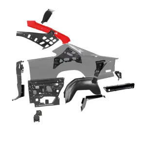 C-Pillar Vertical Post (Wheelhouse to Rear Window Frame) - RH - 68-70 Dodge Plymouth B-Body including Charger - Image 4 of 4