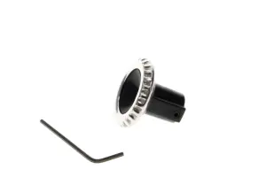 Wiper Switch Knob - Black / Stainless Cap - w/o washer - 60-63 Chevy C/K Pickup, Suburban - Image 2 of 3
