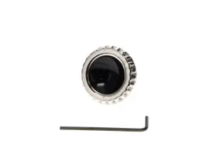 Wiper Switch Knob - Black / Stainless Cap - w/o washer - 60-63 Chevy C/K Pickup, Suburban - Image 1 of 3