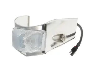 Park Lamp Assembly - Clear Lens with Stainless Bezel - LH or RH - 55 F100 F250 F350 Ford Pickup Truck - Image 1 of 3