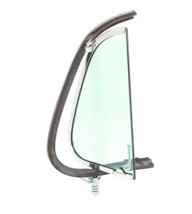 Vent Window Assembly - LH - Green Tint Glass - Chrome Frame - 48-50 F1 F2 Ford Pickup Truck - Image 1 of 4