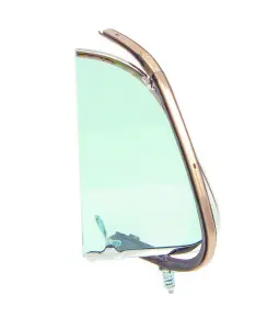 Vent Window Assembly - RH - Green Tint Glass - Chrome Frame - 51-52 F1 F2 Ford Pickup Truck - Image 2 of 3