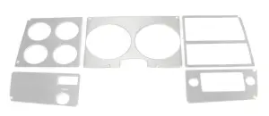 Dash Bezel Trim - Brushed Aluminum - 78-80 Chevy GMC C/K Pickup Truck Blazer Jimmy Suburban w/o AC - Image 1 of 3