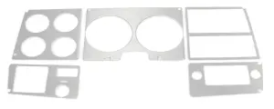 Dash Bezel Trim - Brushed Aluminum - 78-80 Chevy GMC C/K Pickup Truck Blazer Jimmy Suburban w/ AC - Image 1 of 3