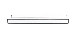 Front Door Panel Trim w/o Door Strap Holes - Pair - 81-91 Chevy GMC C/K Pickup Blazer Jimmy Suburban - Image 2 of 3