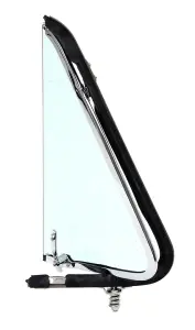 Vent Window Assembly - LH - Green Tint - Chrome Frame - 53-55 Ford F100 F250 F350 Pickup Truck - Image 2 of 3